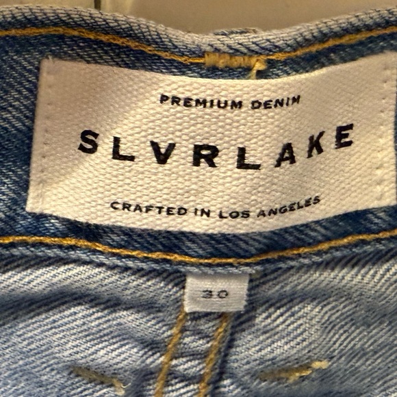 NEW 💎 SLVRLAKE NWT High Rise Denim Shorts 90s Vintage Cut Off Size 30 Made USA - Picture 7 of 12